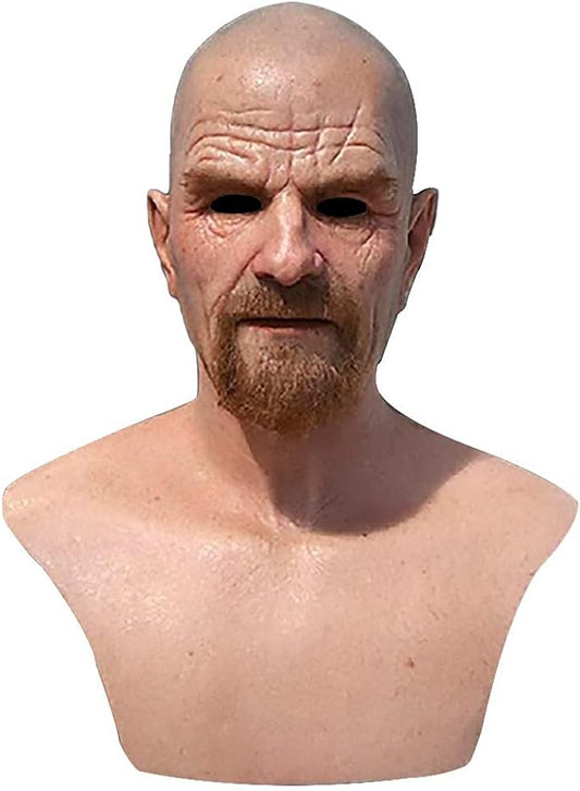 EAGSTRIKY Old Man Mask, Realistic Latex Mask, Party and Cosplay Mask, for Adults - Ideal for Halloween
