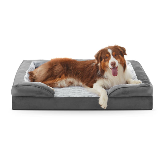 Pawk Orthopaedic Dog Bed for Large Dogs, Memory Foam Dog Basket, Medium Dogs, Washable Dog Beds, Removable, Non-Slip Dog Sofa, 89 x 64 x 17 cm