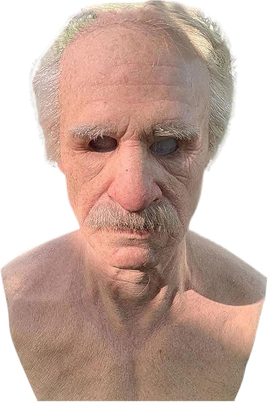 Halloween Latex Mask, Old Man Decor Realistic Masks Face Mask Latex Mask for Party Parade Cosplay Costume Props Adults